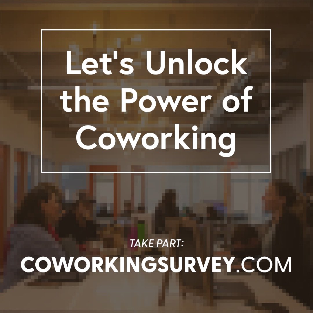 Last chance to participate in the 2023 Global Coworking Survey! We partner annually with <a href="/Deskmag/">DESKMAG</a> to learn more about the state of the #coworking industry. The aggregated results will be published in a series of free Deskmag articles and PDF reports. CoworkingSurvey.com