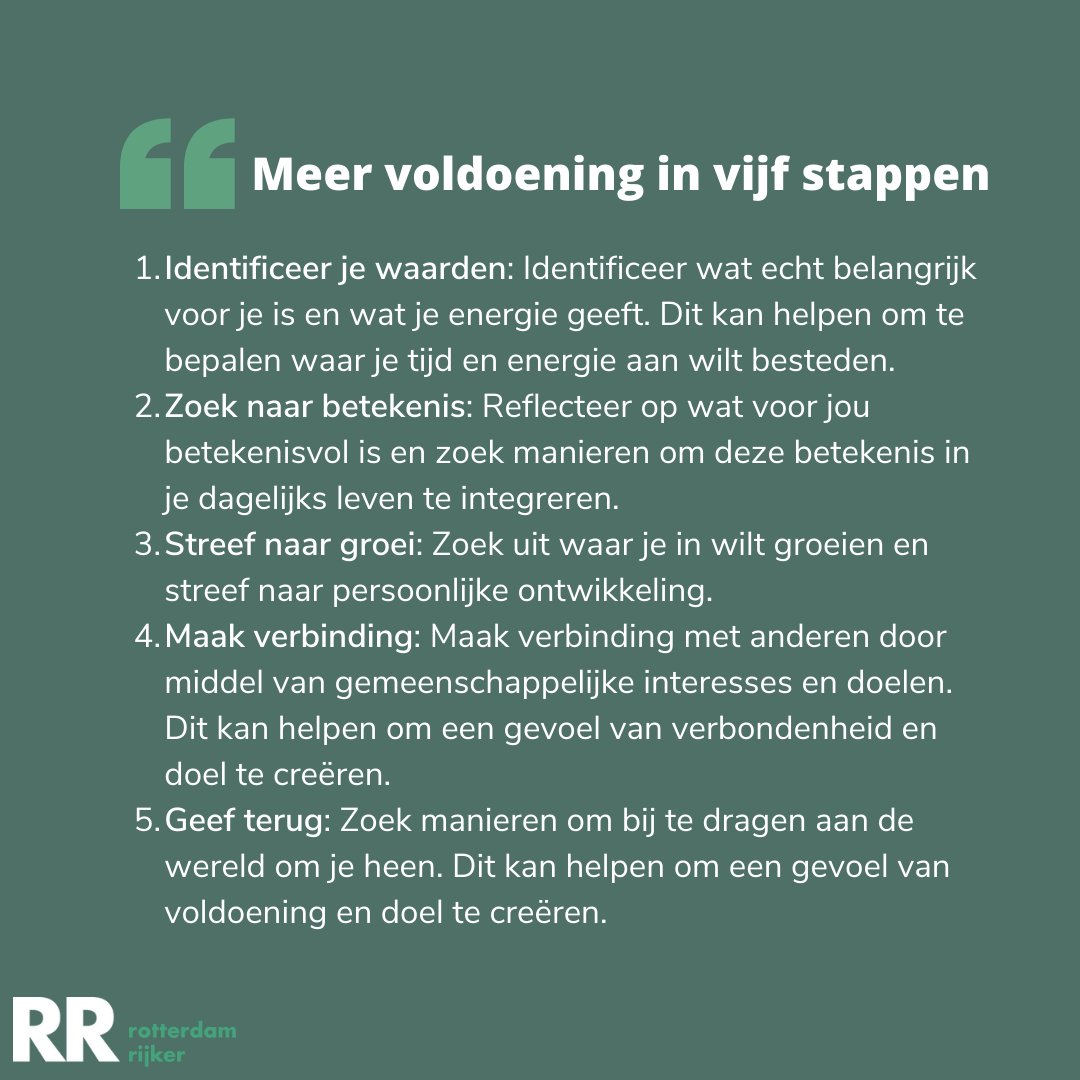 Ontdek de diepere betekenis in het leven en vind voldoening met deze vijf eenvoudige stappen. #zingeving #persoonlijkegroei #gelukkigleven #RotterdamRijker