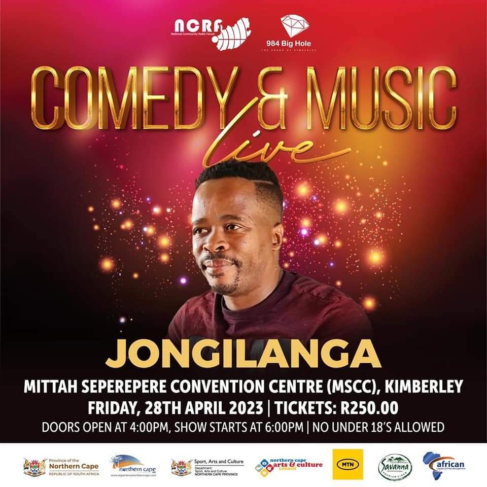myncapetv's tweet photo. Our friend Jongilanga, the undisputed leading selector of R&amp;B and Soul - and matter of factly the most booked DJ in the Northern Cape's capital city will be on the one-two's tonight from 19h00 till 20h00 at the much anticipated Comedy &amp; Music Live shindig ... https://t.co/4qUMGOxS10