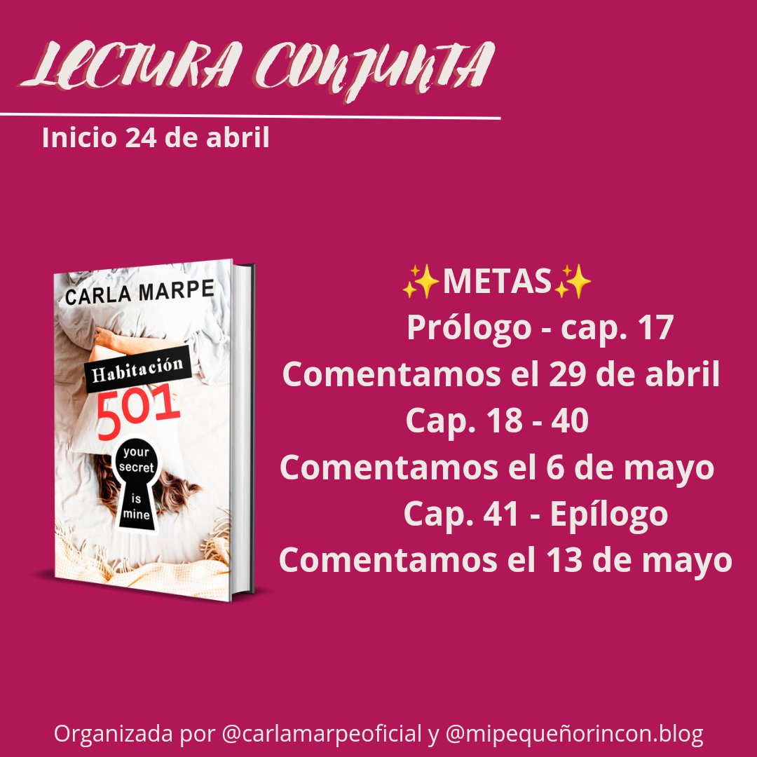 Mañana empezamos a comentar mi novela Habitación 501. ¿Te apuntas? (Si crees que no llegas, solo abre el libro y deja que las páginas te atrapen 😏) t.me/+JH9q1rvGPmQwZ…
#novela #leer #KindleUnlimited