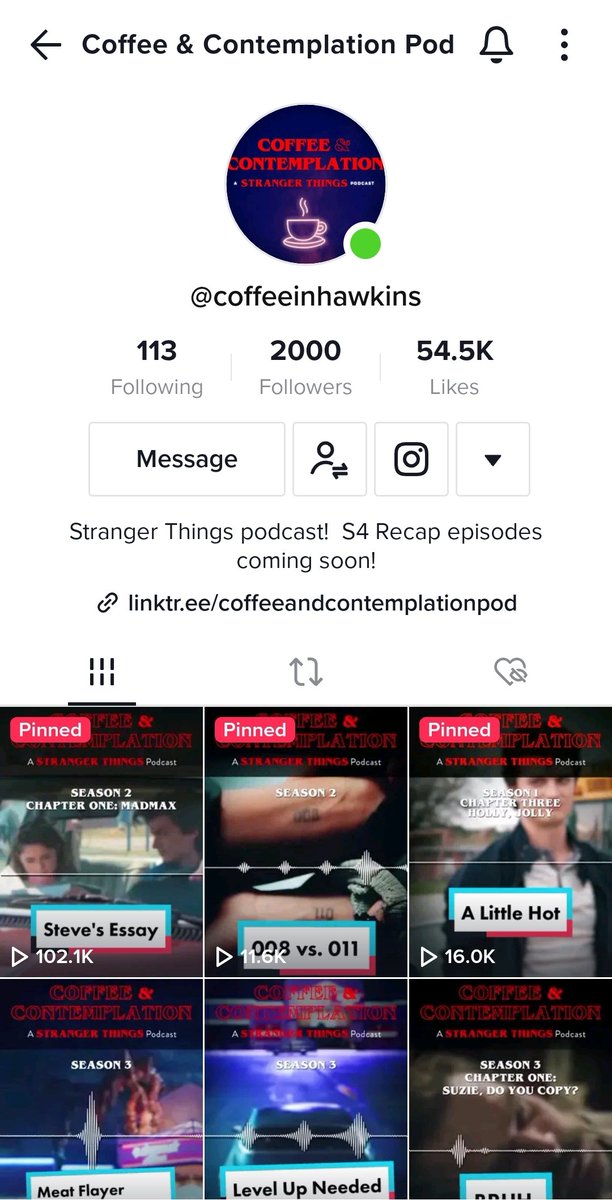 We hit 2k followers over on our C&amp;C TikTok! 😳 Not a lot compared to most other creators, but we're delighted to have anyone join our little pod for our #StrangerThings journeys. Welcome aboard, new listeners! 😃