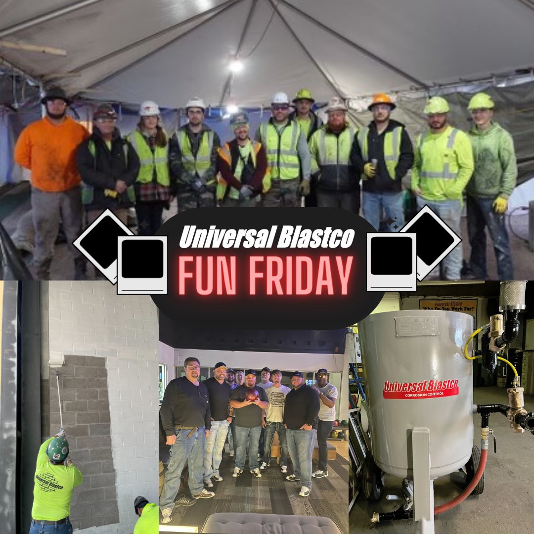 UniversalBlastc's tweet photo. We work hard and like to have fun too! Happy Friday ya'll! #funphotofriday #universalblastco #jobsitepics https://t.co/OWjWgQKvK5
