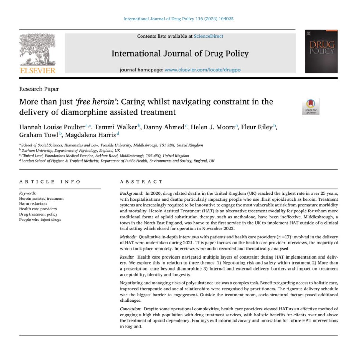 International Journal of Drug Policy tweet media