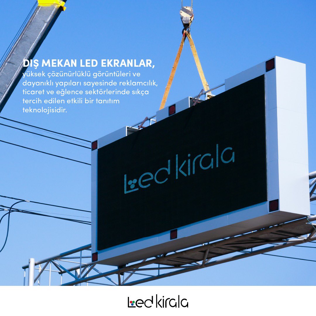 Dış mekan led ekranlar yüksek çözünürlüklü görüntüleri ve dayanıklı yapıları sayesinde reklamcılık, ticaret ve eğlence sektörlerinde sıkça tercih edilen etkili bir tanıtım teknolojisidir.

📱 444 2 479
🌐 ledkirala.com.tr

•

•

#ledekran #ledekrankiralama