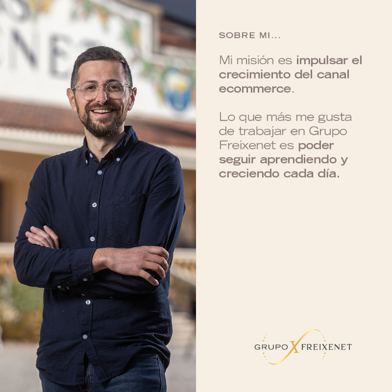 FreixenetIberia's tweet photo. #GrupoFreixenetPeople | Os presentamos a Daniel Verge, E-Commerce B2C Manager. Su misión es impulsar el crecimiento del canal #ecommerce. ¡Le gusta celebrar los pequeños momentos con #SeguraViudas Gran Reserva Heredad!🥂  #GrupoFreixenet #CelebraLaVida