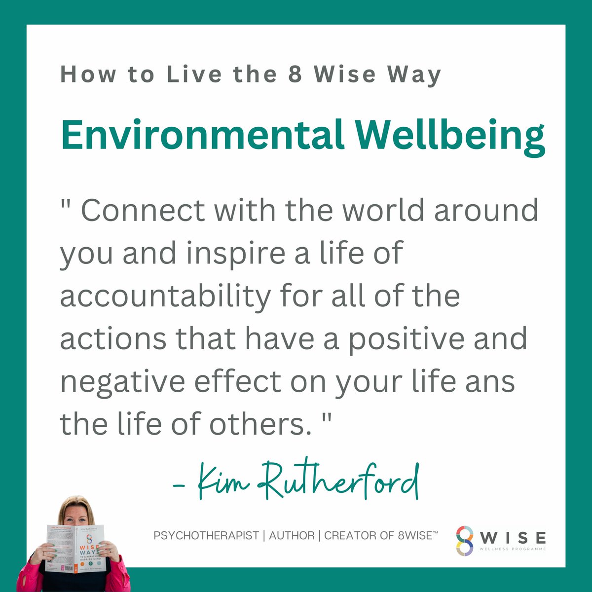 Developing Environmental wellness leads to developing safe and secure spaces whilst taking care of our natural and domestic habitations,  which can lead to a healthier happier mind and improved quality of life.

#mentalhealth #mentalwellbeing #livethe8wisewat #8wise #selfcare
