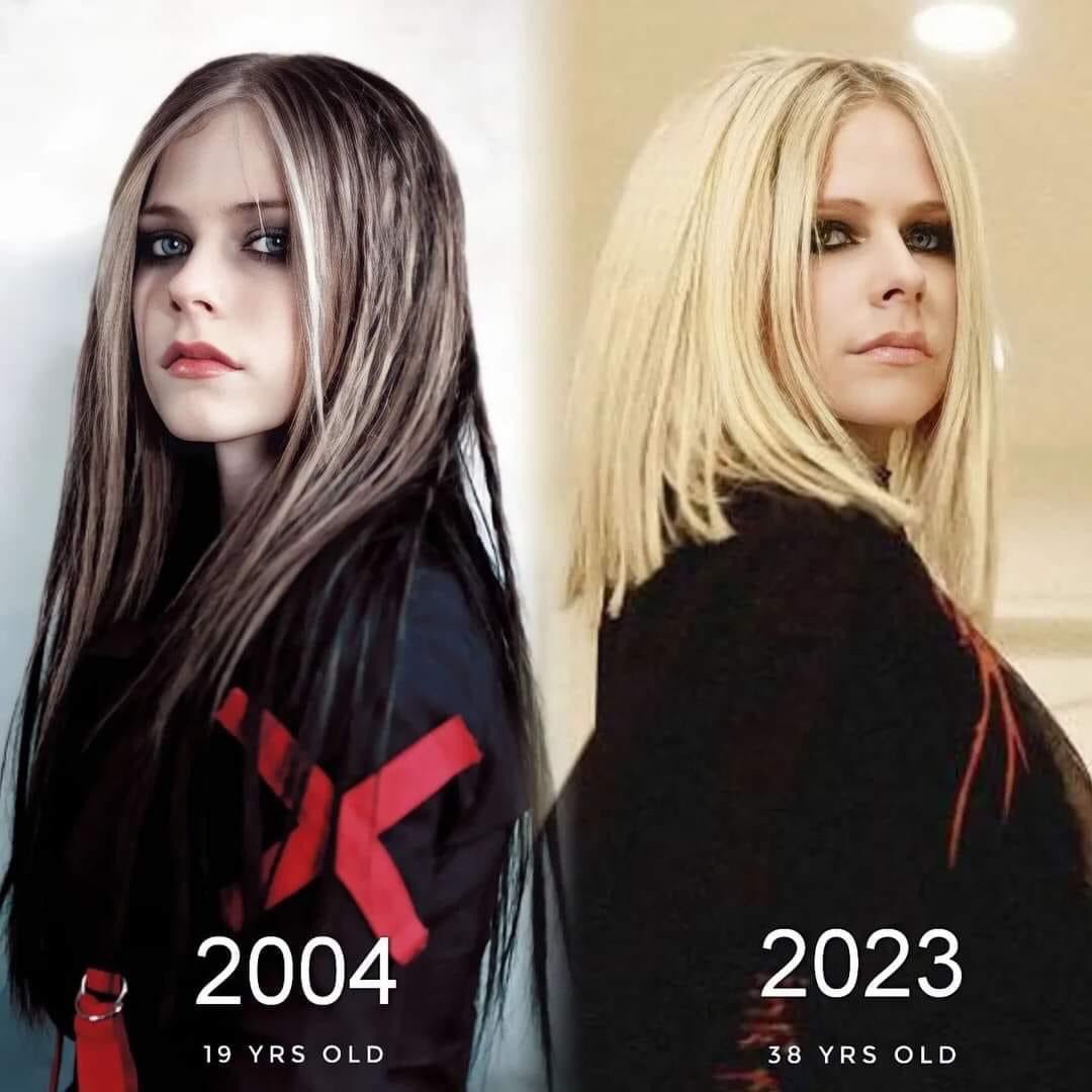 avril lavigne then vs now