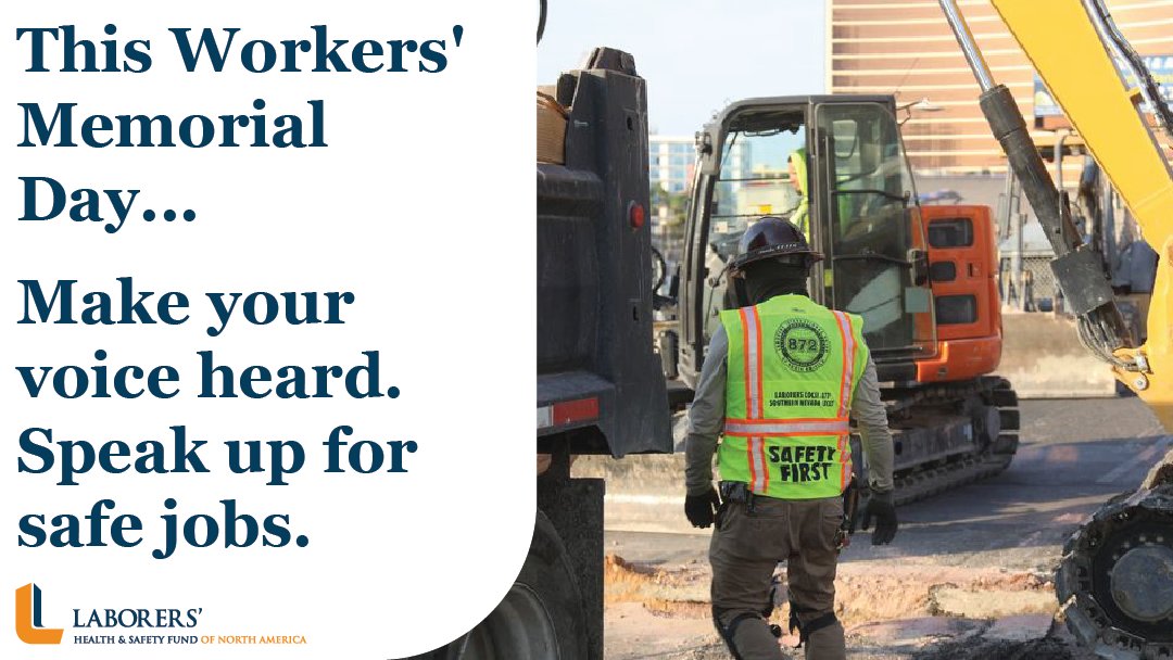 Today marks Workers' Memorial Day in the U.S. and Canada's National Day of Mourning. It serves as a reminder of why we continue to fight every day for the #health and #safety of LIUNA members on and off the job. #WorkersMemorialDay #WorkersDayofMourning