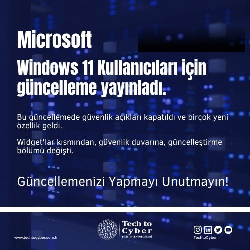 TechtoCyber's tweet image. Bu güncellemede güvenlik açıkları kapatıldı ve birçok yeni özellik geldi.
Güncellemenizi Yapmayı Unutmayın!

#techtocyber #cybersecurity #databackup #cyber #security #siber #sibergüvenlik #news #haber #bülten #güvenlik #data #ankara #türkiye