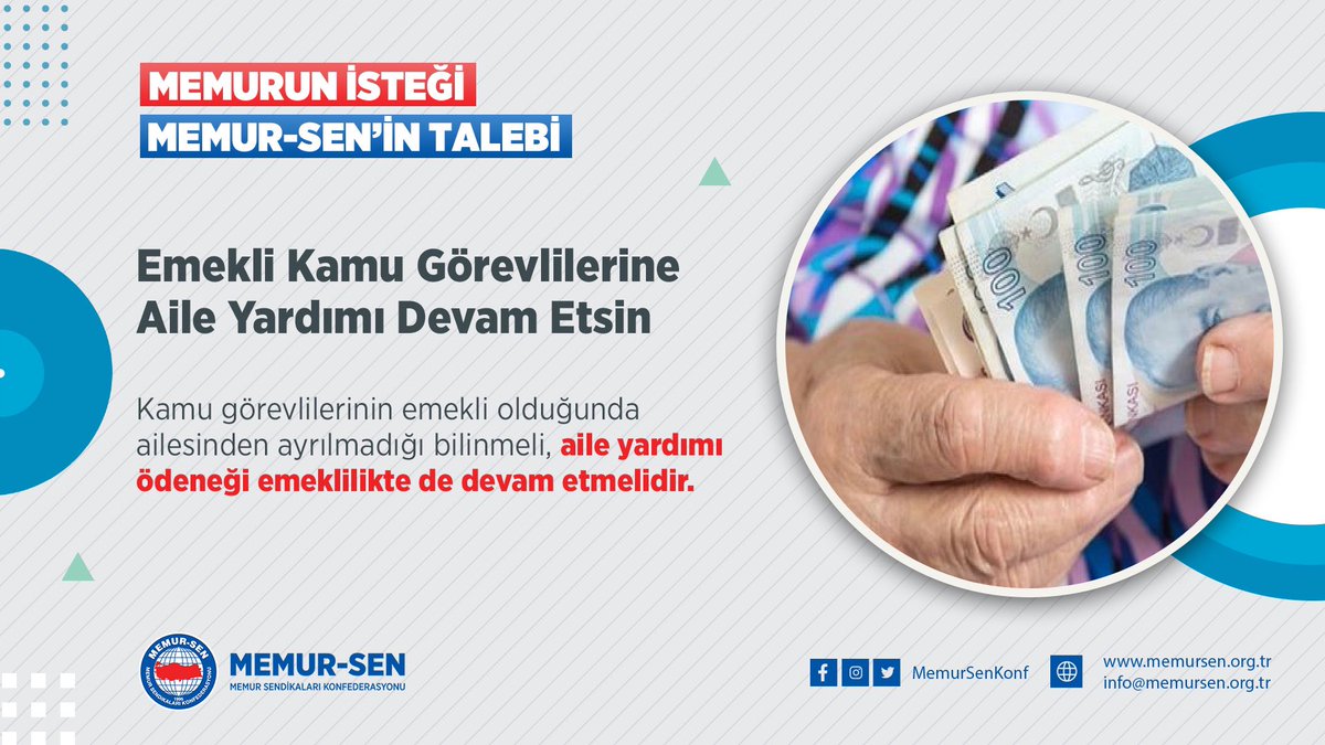 ebsistanbul4's tweet photo. 𝐄𝐦𝐞𝐤𝐥𝐢 𝐊𝐚𝐦𝐮 𝐆𝐨̈𝐫𝐞𝐯𝐥𝐢𝐥𝐞𝐫𝐢𝐧𝐞 𝐀𝐢𝐥𝐞 𝐘𝐚𝐫𝐝𝛊𝐦𝛊 𝐃𝐞𝐯𝐚𝐦 𝐄𝐭𝐬𝐢𝐧

1️⃣4️⃣ Kamu görevlilerinin emekli olduğunda ailesinden ayrılmadığı bilinmeli, aile yardımı ödeneği emeklilikte de devam etmelidir. 

#Memurunİsteği https://t.co/EcCDkd3dae