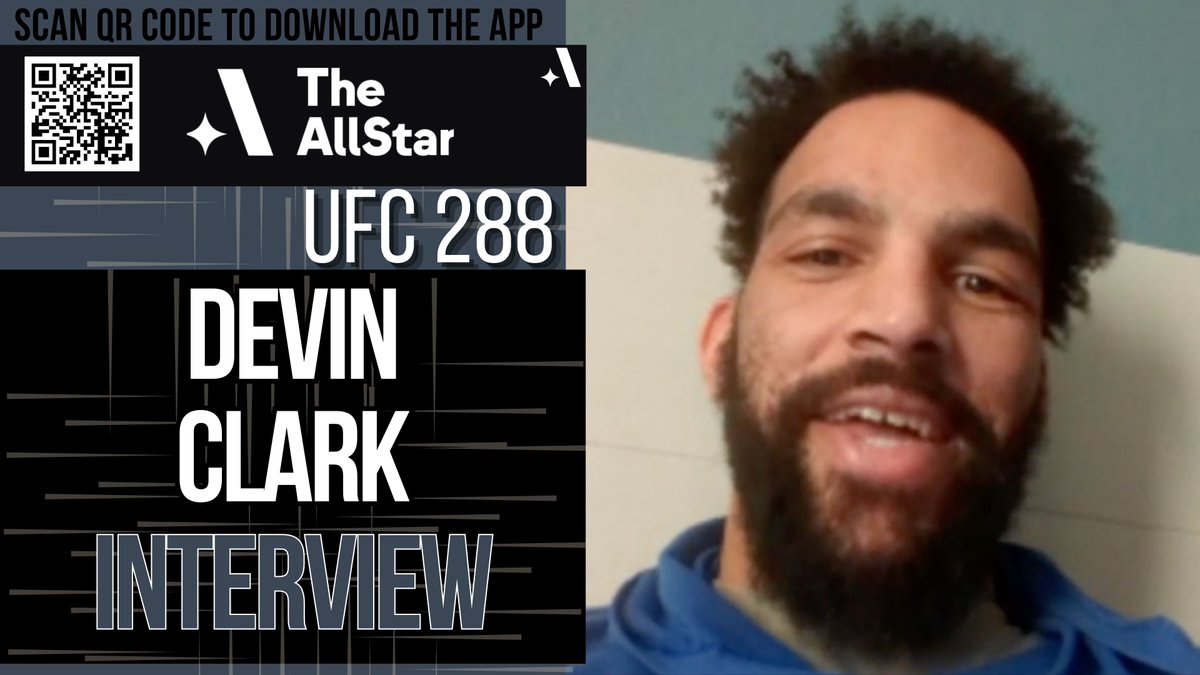 Spoke with Devin Clark for <a href="/TheAllStarSport/">The AllStar Sports</a> about:

✅ Kennedy Nzechukwu #UFC288 
✅ Focus on mental training
✅ Overcoming rib injury in last fight
✅ Street fights

📺 youtu.be/OF50yw1hFRs
Download The App 📲 allstarapp.onelink.me/RHWw/JHK