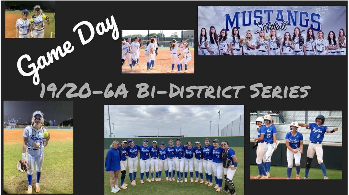 THSMustangSB's tweet photo. Guess what day it is!!! Hope to see the stands PACKED with blue. First pitch is at 4:00 at George Ranch HS! #playoffs #gameday #mustangmob https://t.co/dAuvQ9IscS