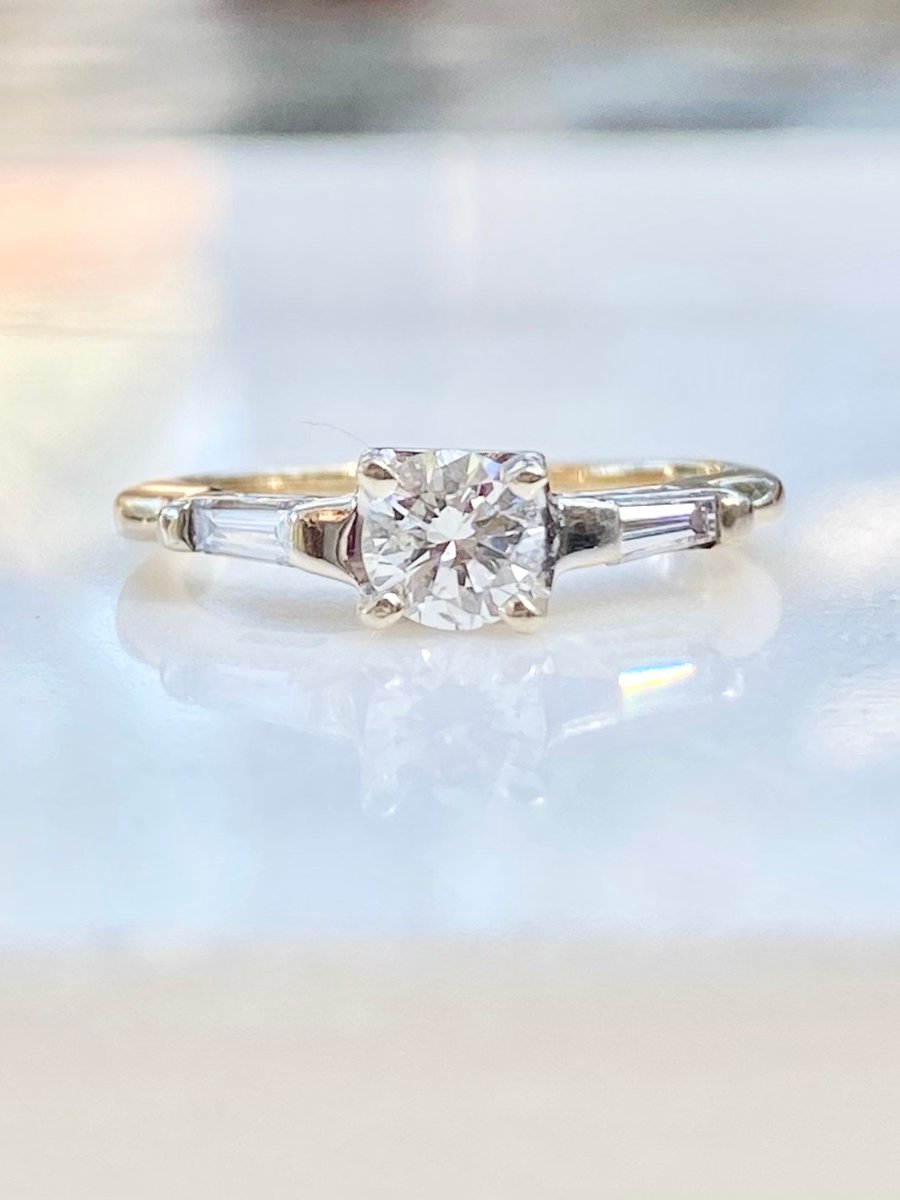 Excited to share the latest addition to my #etsy shop: Natural Diamond Engagement Ring, Half Carat Diamond Ring, 14K Solid Gold etsy.me/3n5LECR #vintage #diamonds #engagement #14k #14kgold #diamondaccents #solitaire #round #EtsyStarSeller #LittleWomenVintage
