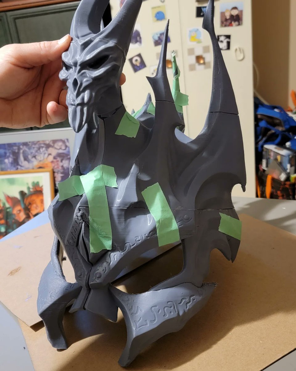 Shamaz084's tweet image. Getting things all assembled! Still need to print the bottom parts.

#3dcg #3dprinting #makecoolstuff #cosplay #lichking #worldofwarcraft #ender3