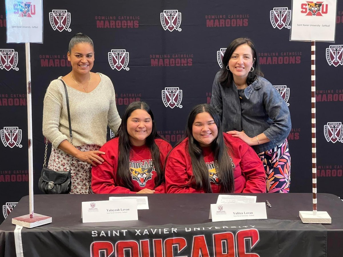 Congrats to Yalayzah and Yalitza Lovan who signed on Thursday to play softball at Saint Xavier University! 

Best of luck to both of you as you continue your academic and athletic careers at the next level!