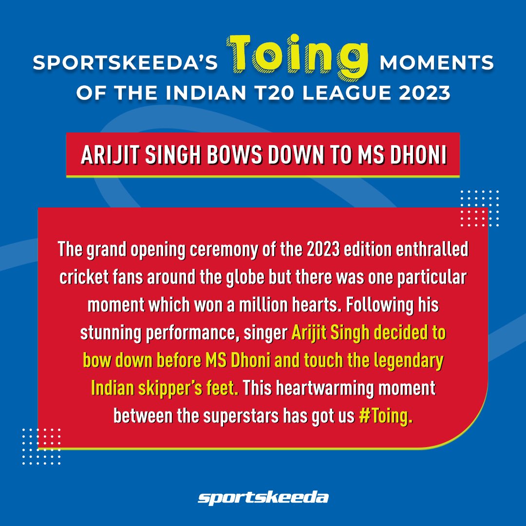 Sportskeeda's tweet image. Toing, toing, and away!"

Here are some of our #Toing moments of the Indian T20 League 2023  🏏

#StayToing #Sportskeeda #CricketTwitter