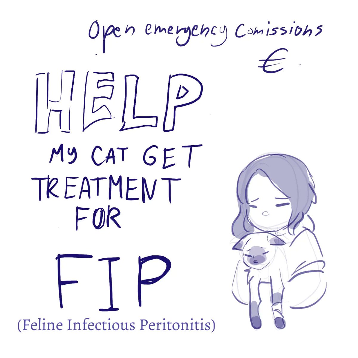 Sarable78's tweet photo. EMERGENCY COMISSIONS ⚠️

im sorry if ive made you dizzy with the posts but now i have a proper one, 
please share and help me save my cat by comissioning or donating to my p*ypal linked in my bio https://t.co/AvrPp1Xg1m