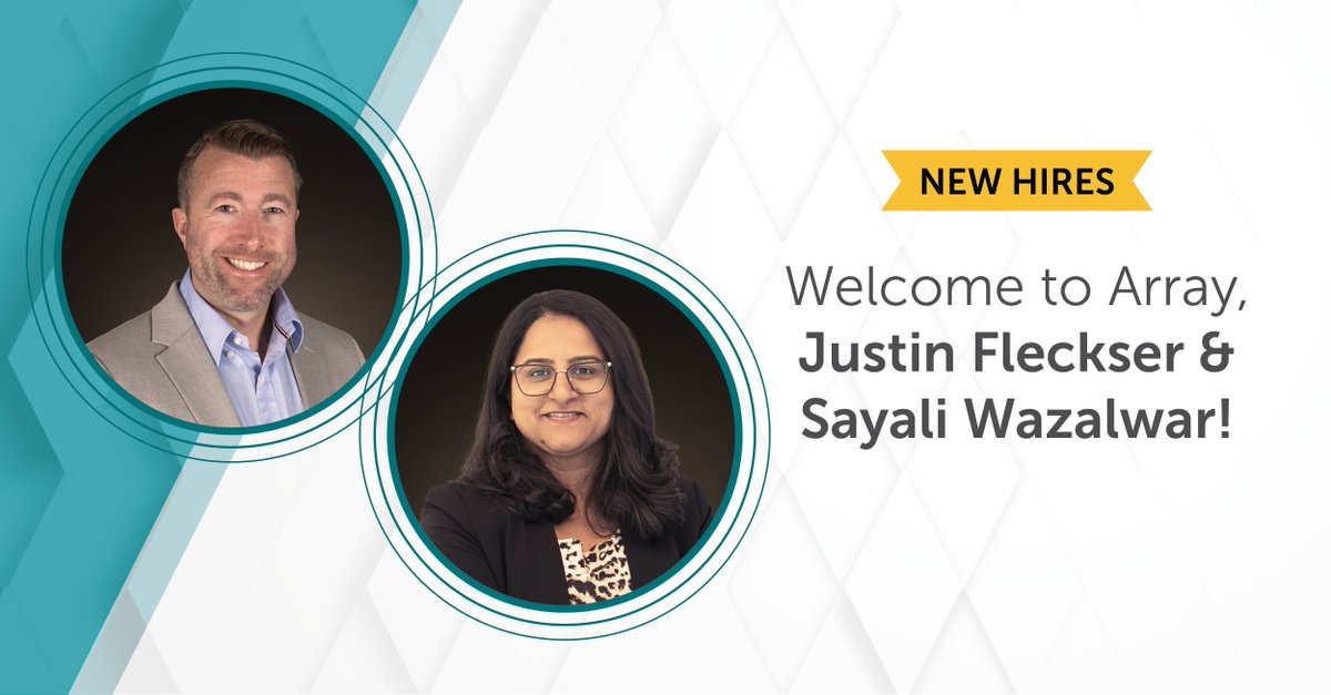 ArrayArch's tweet image. Join us in welcoming Justin Fleckser and Sayali Wazalwar to Array! Justin joins us as an Engagement Manager in our Philadelphia Studio and brings over a decade of experience to the role. Sayali will be our new Healthcare Planner in New York City.