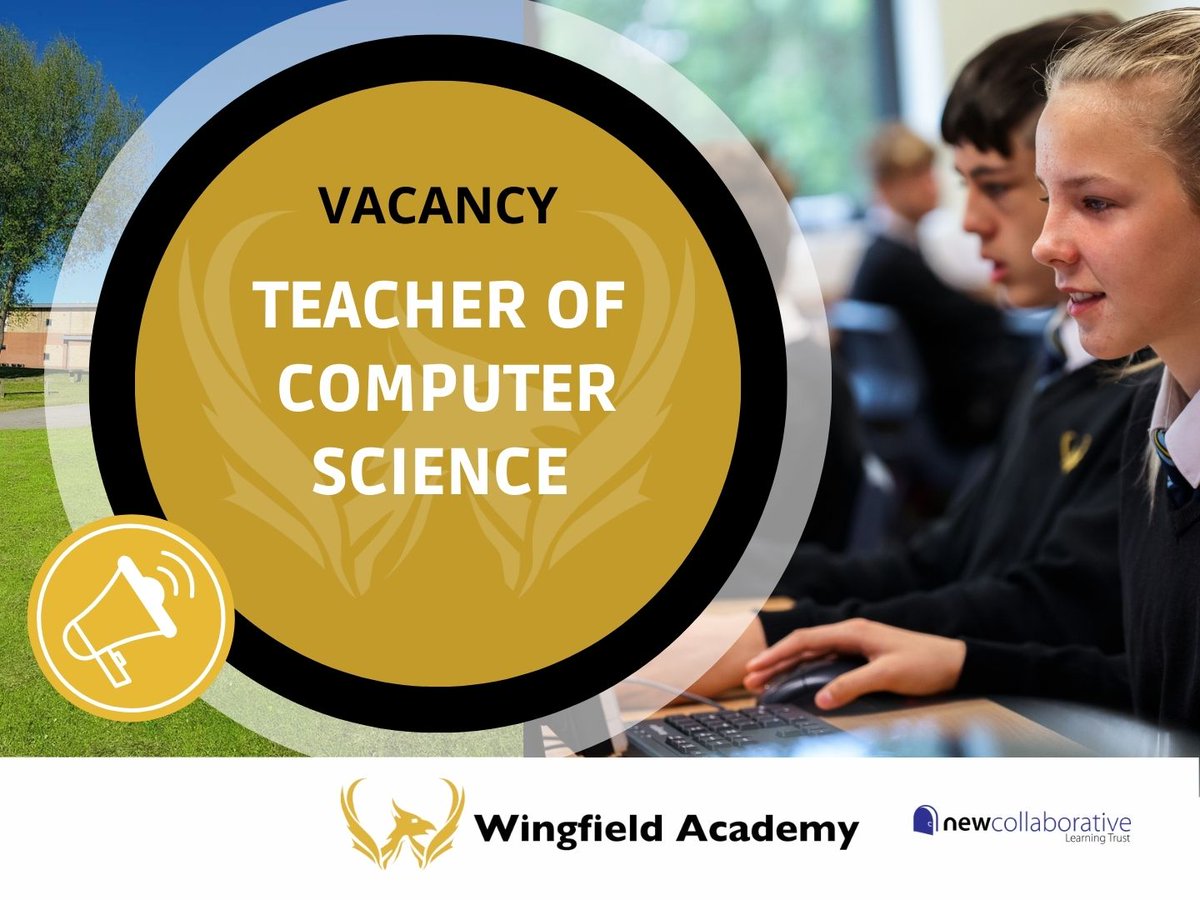 WingfieldAcad's tweet photo. We are seeking to appoint a talented, enthusiastic and passionate Teacher of Computer Science (a specialism of Product Design or Engineering) with a proven track record at excellence in the classroom.  

To find out more click below
https://t.co/8Uk67gL938 https://t.co/alrsRFTTTq