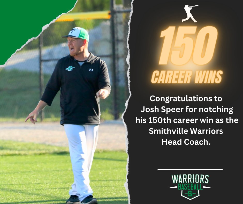 Warriors HC Josh Speer has notched 152 career wins since taking over as Head Coach in 2015. He picked up his 150th win this past Saturday when the Warriors took down Pleasant Hill.  Congrats Coach Speer on this coaching milestone!