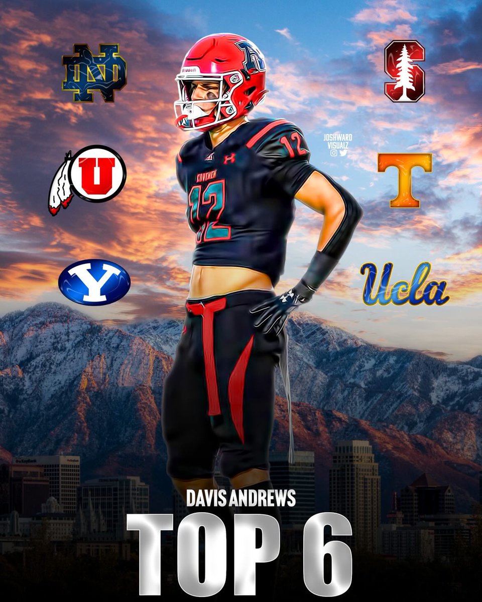 davis_andrews5's tweet photo. Top 6… Beyond grateful for the relationships I have made during this process @cavemanfootball @AlphaRecruits15 https://t.co/ybGHjDTDh5