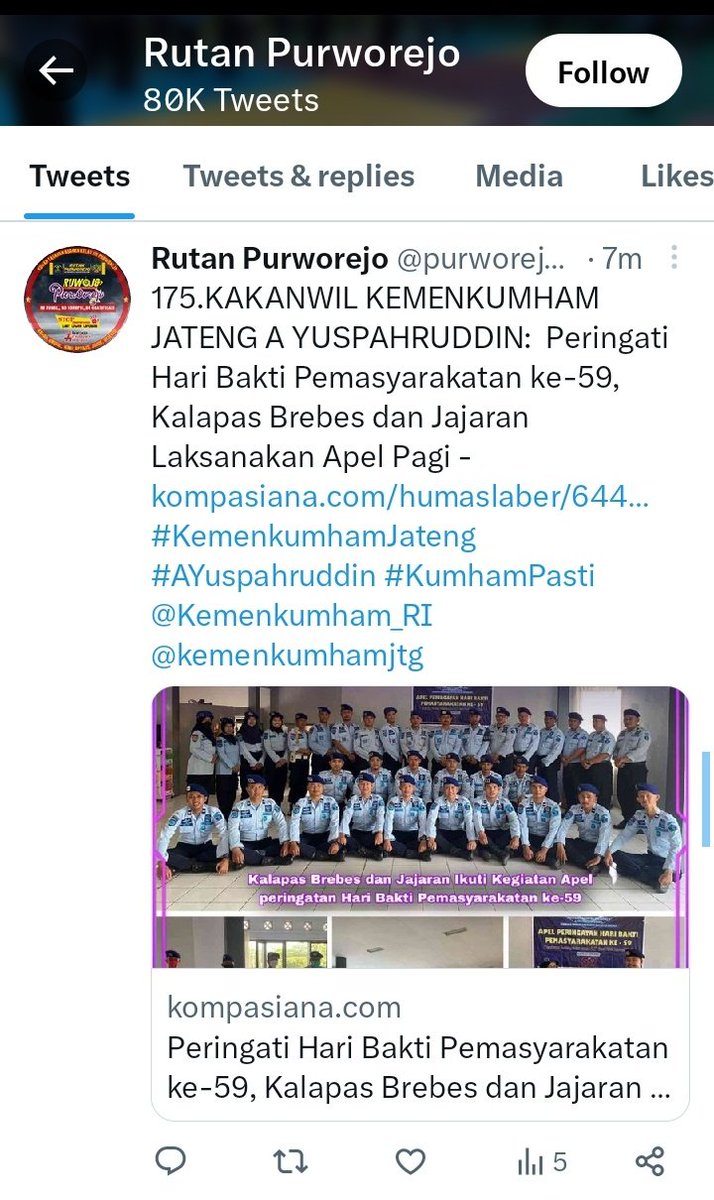 PartaiSocmed's tweet photo. Akun2 lapas Jateng sedang panik memposting berita positif sampai2 lupa menghapus nomor berita yg diberikan dari atas. Tulisan dari kompasiana pun bolehlah asal bernada positif. https://t.co/biKHekLkVY