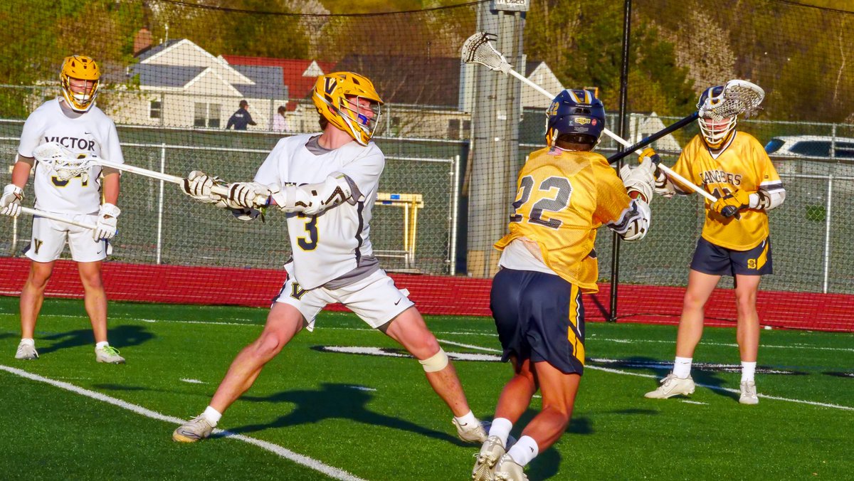 JBVideoROC's tweet photo. Action from last night's game between @VictorLacrosse &amp; Spencerport in @SecVBoysLax action at @VictorSchools. 🥍 https://t.co/Pk5PvojFep