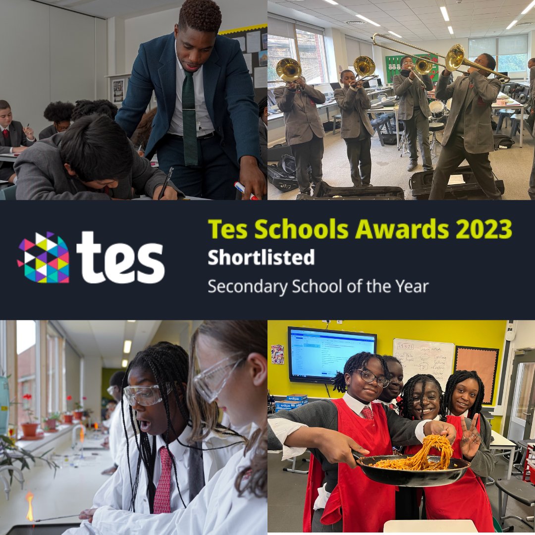 We are overjoyed to announce that we've been shortlisted in the category 'Secondary School of the Year' in the @tes Schools Awards! 

Thanks to our school community for making this possible.

#TESawards #TESSA2023
@hackneycouncil @hackneysuccess @hackneygazette @hackneycitizen