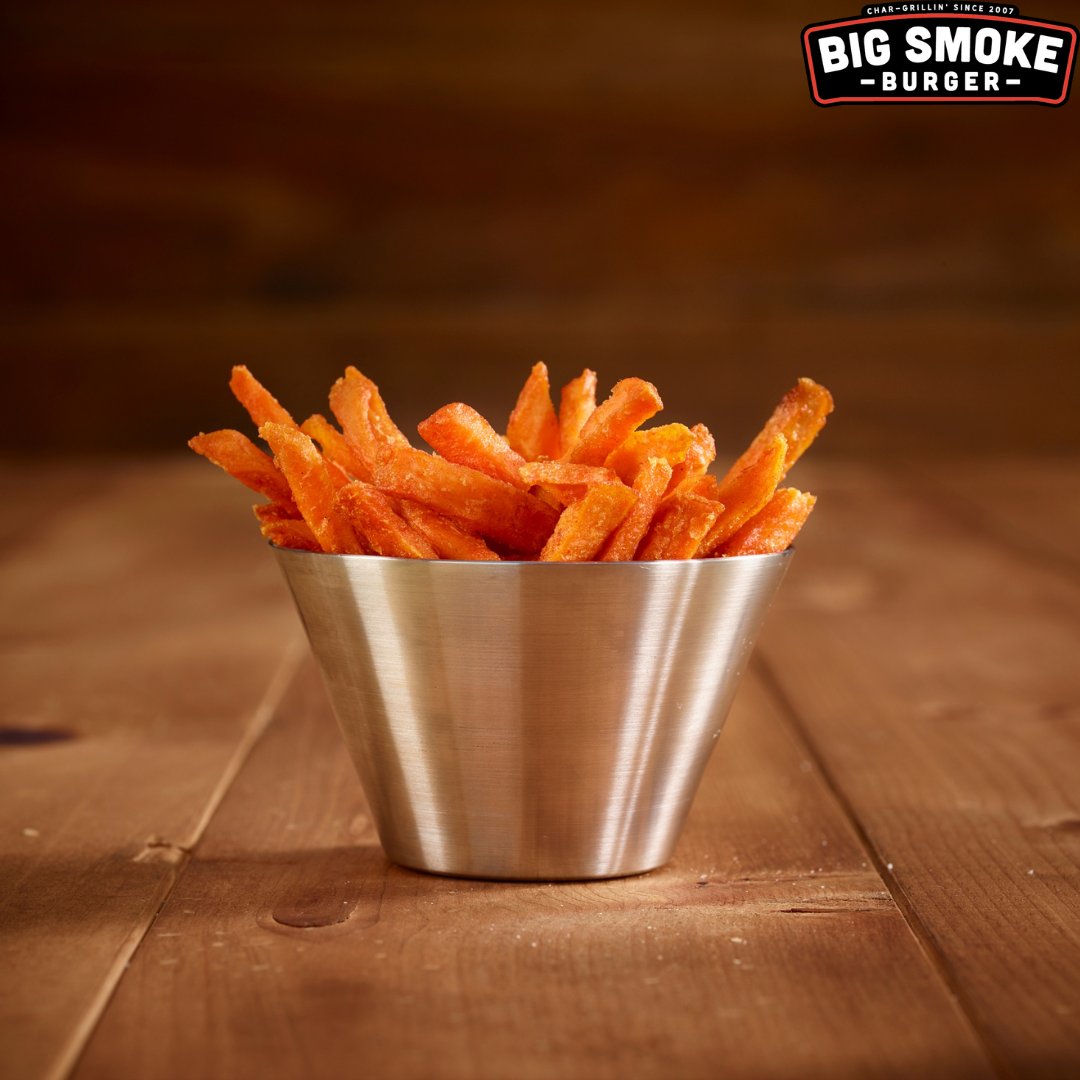 A sweet potato never looked so good 😋

Warm, crispy and tasty all in a few bites.

Visit a Big Smoke Burger near you and try our Sweet Potato Fries!