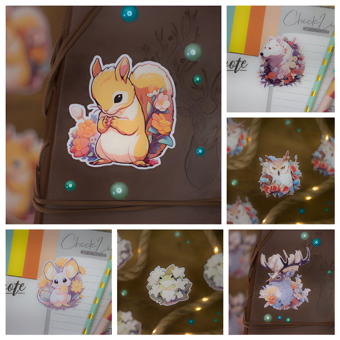 FlokatiDesign's tweet photo. 🎉 New sticker sets alert! 🎉 We've just added two new sets to our Etsy shop! One set features majestic creatures, while the other includes adorable forest animals. Head to https://t.co/rWKXqjHPzY to check them out! 🤩 #stickers #newarrivals #animalstickers #etsyseller #shopsmall https://t.co/vTYHFQ9T5l