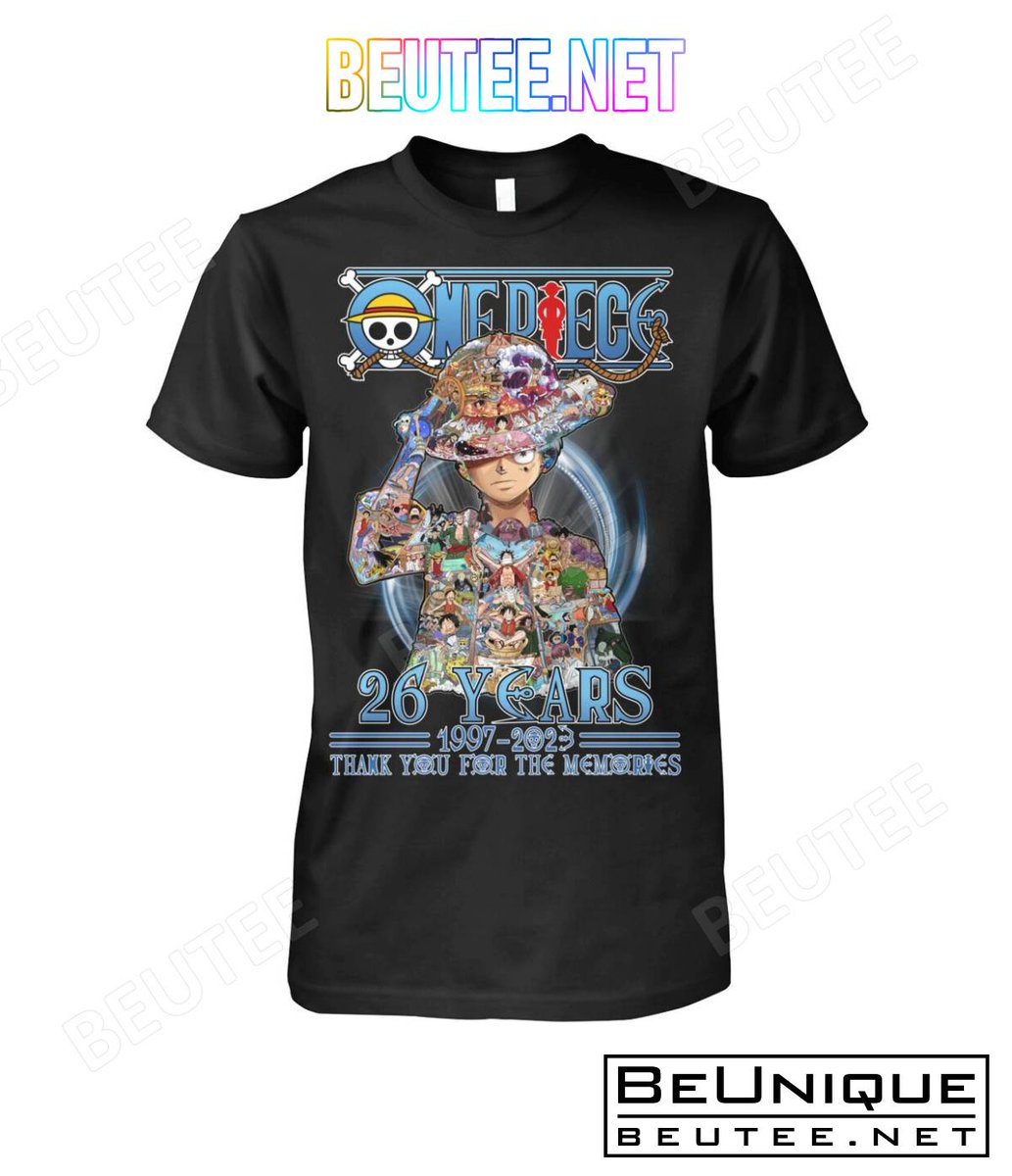 BeuteeS's tweet photo. One Piece 26 Years 1997-2023 Thank You For The Memories Shirt, Tank Top 😍
 
💰 Only $19.99
 
🌐 Buy Now: https://t.co/NeOwlnyOql

 #beutee #beuteenet https://t.co/fggoTliEDv