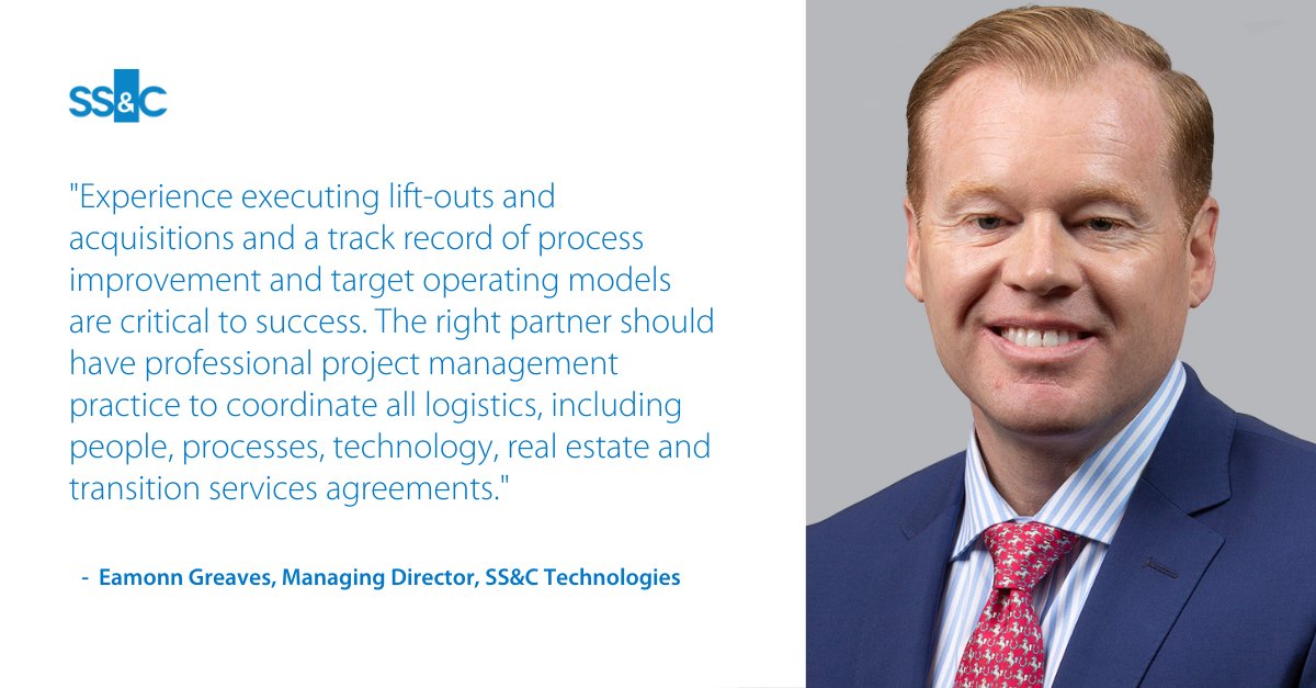 SSCTechnologies's tweet photo. Why are fund managers lifting out their operations and #outsourcing them to service providers? SS&amp;C's Eamonn Greaves discusses the phenomenon with @Hedgeweek. https://t.co/pHKoZqvm7p
#operations #liftout #hedgefund #privatemarkets #fundmanagement https://t.co/mVV4RkBTpI