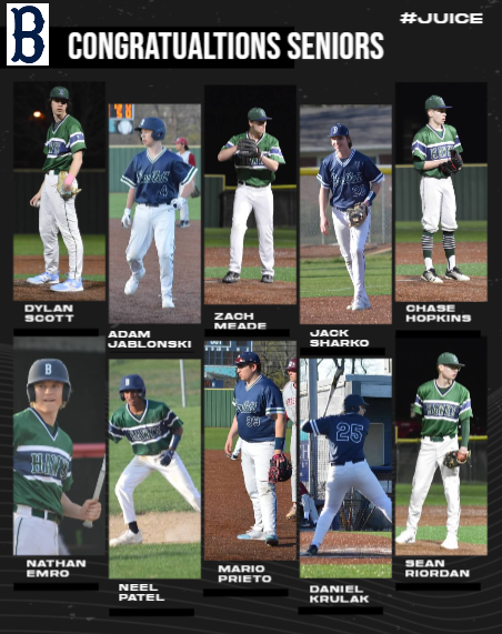 BHSHawkBaseball's tweet photo. It's SENIOR DAY!!!! Come out to The Nest this afternoon where the Hawks will wrap up the series agaisnt Fenton.  We will be recognizing all the seniors prior to 1st pitch.  Thank you to all the seniors for all you have done for our program!! @BartlettHawksAD https://t.co/M8ILTCNvvj