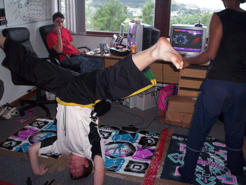 7Ten's tweet photo. Todays #ThrowbackThursday is when myself and @TedsTechTed spent a summer in Wales being watched behind a one-way screen playtesting #DanceUK in 2003, 20 years ago 😱
Bonus pic of one of only 3 known Bishi Bashi Champ cabs we found in the UK wild lol https://t.co/BY5dH6X6R7