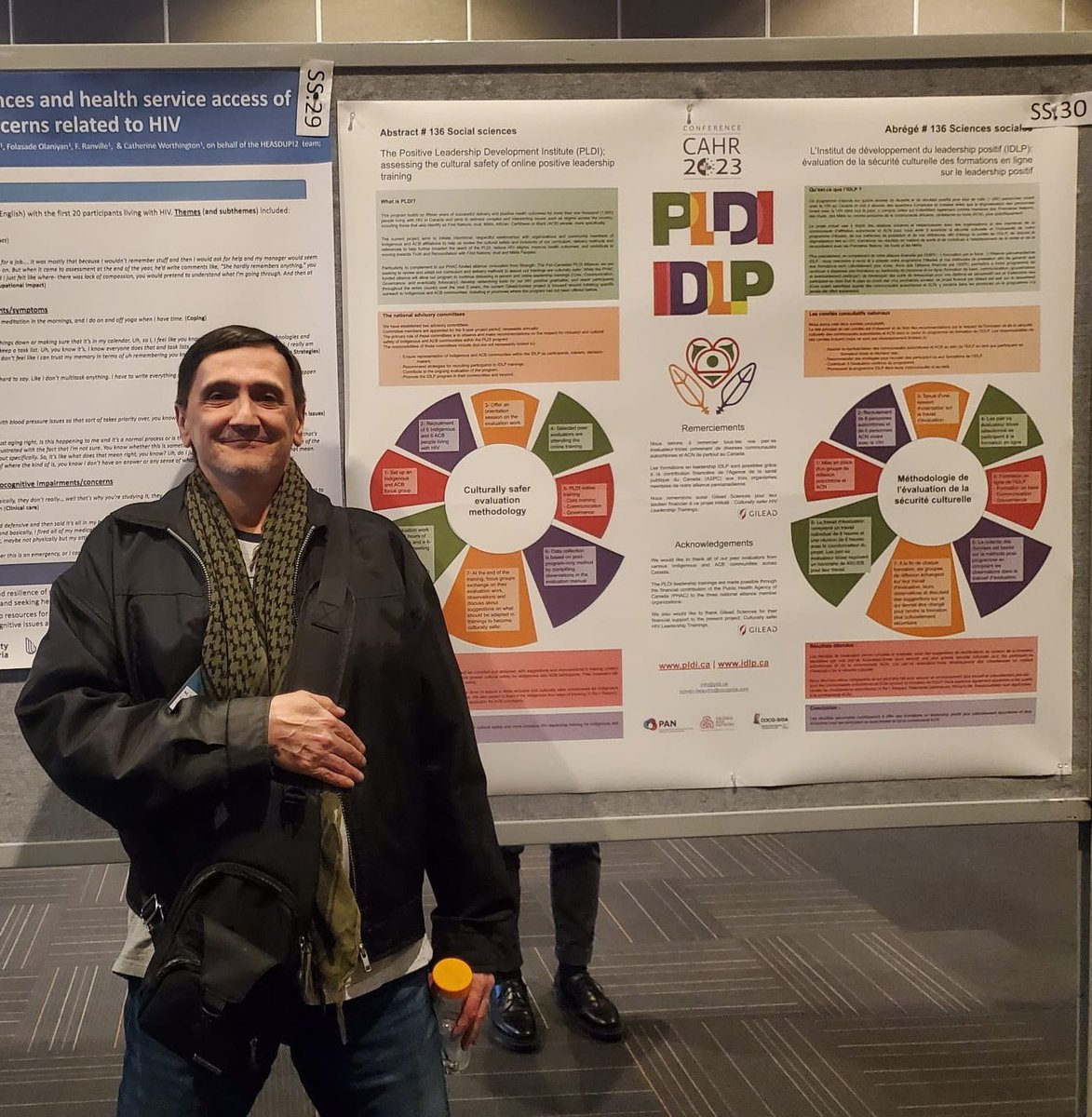 COCQSIDA's tweet photo. De plus, Sylvain Beaudry, coordonnateur de l'inclusion et de la sécurité culturelle à l'IDLP, présente une affiche sur son travail! Bravo! 👏
#COCQSIDA #Présentation #Stigmatisation #VIH #IDLP #Affiche #Inclusion #QCsansSida #CAPsur2030 https://t.co/hcdExabo35