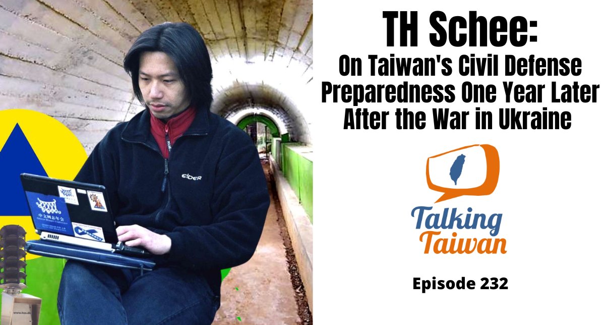 Last year we spoke with <a href="/scheeinfo/">T.H.</a>  about Taiwan’s civil defense preparedness which was a hot topic of discussion in Taiwan after Russia’s invasion of Ukraine. A year passed has and this is our follow up conversation talkingtaiwan.com/th-schee-on-ta…