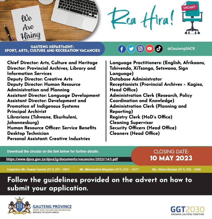 NYDARSA on Twitter "The Gauteng Department of Sport, Arts, Culture