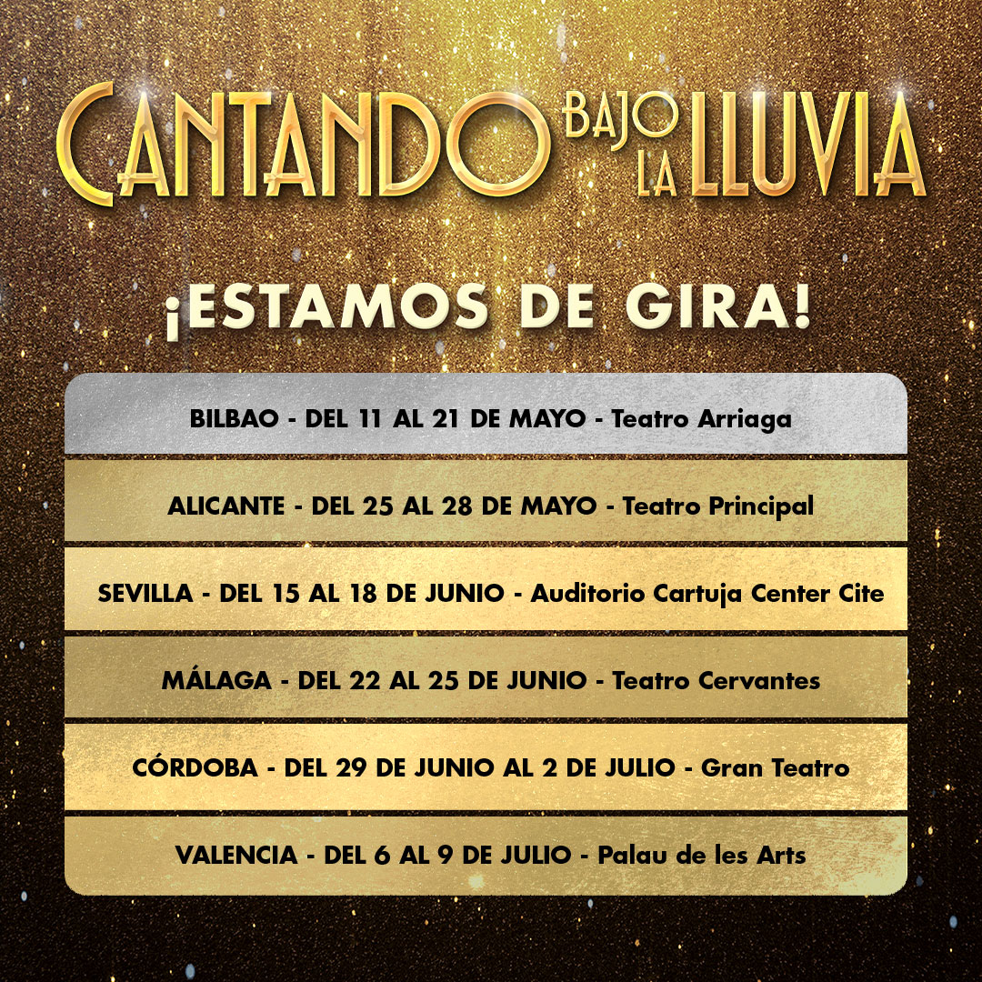 ¡Comienza la cuenta atrás, Alicante!

Este jueves estrenamos en el #TeatroPrincipalAlicante ✨

¿Estáis preparados para enamoraros con la historia entre Don Lockwood y Kathy Shelden? 

Si no quieres perdértela, compra tus entradas en nuestra web.

#CantandoBajoLaLluvia