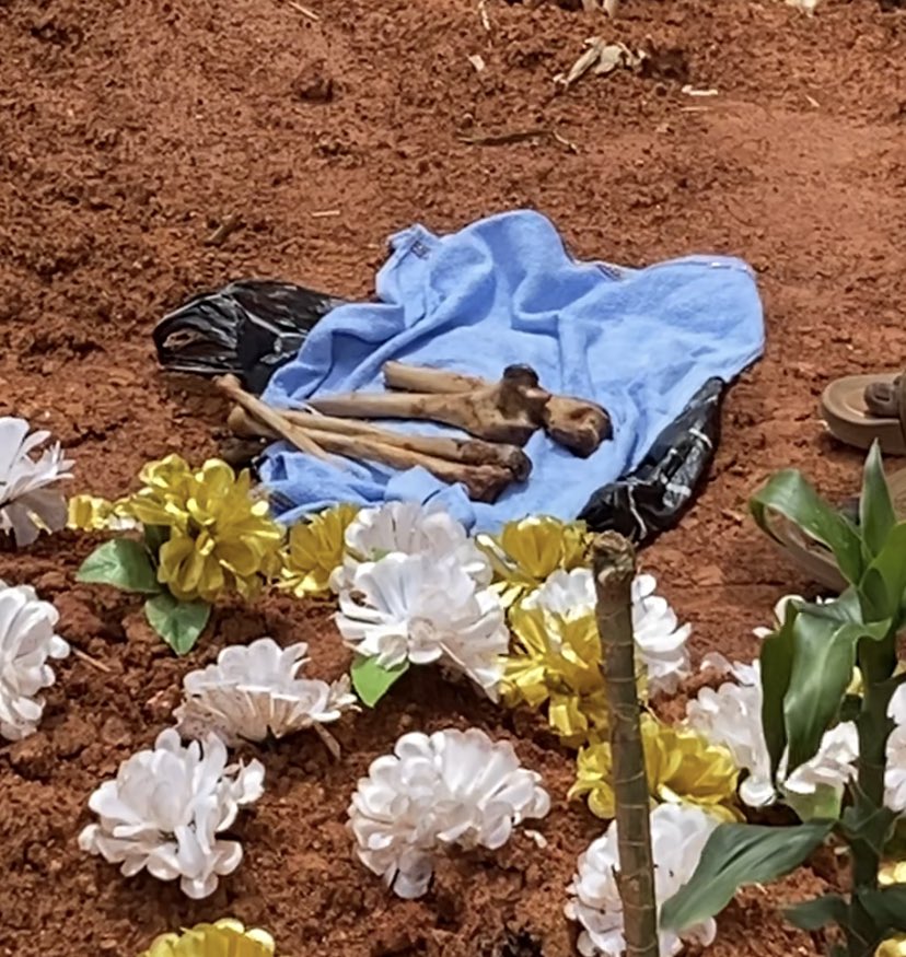 What is the use of bones in Cameroon and Africa that people undertake risk to dig graves to acquire them.??? Witch doctors are maybe at work…

Poverty now alarming to a point where anything is possible. 

😭