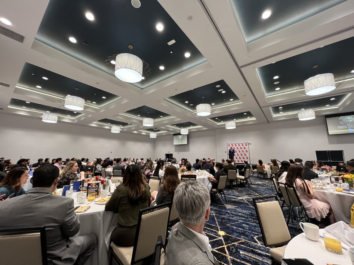 ⁦<a href="/jasonesteves/">Jason Esteves</a>⁩ delivering the keynote address ⁦<a href="/GALEOorg/">GALEO</a>⁩ Power Breakfast full house.