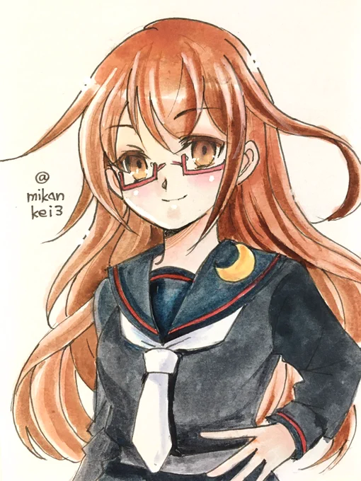 望月です もっちー、進水日おめでとう! #艦これ版深夜の真剣お絵描き60分一本勝負 #艦これ版真剣お絵描き60分一本勝負_20230428 #望月 #艦これ