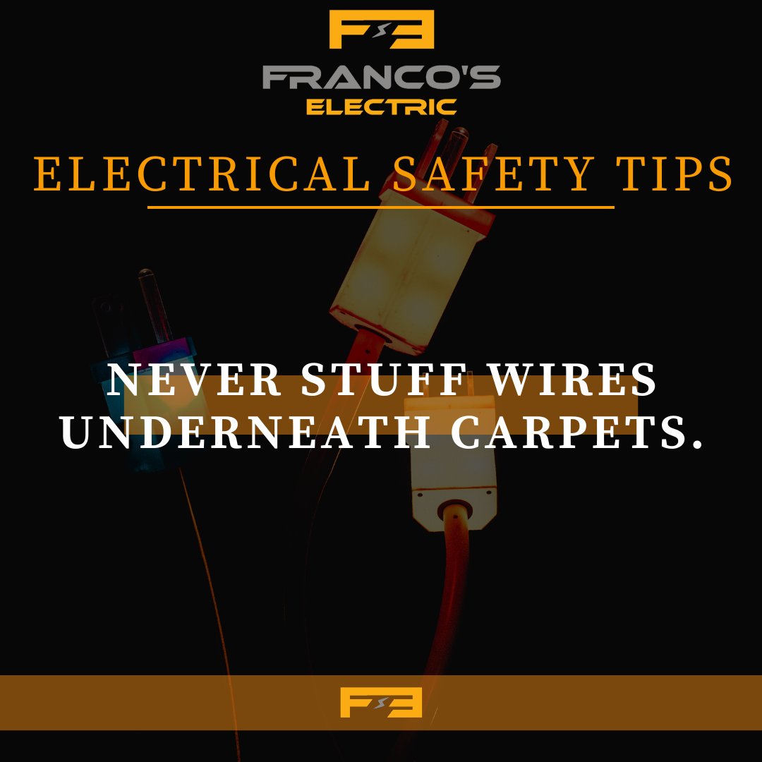 Hiding them underneath carpets is a big don’t as it increases the possibility of people stepping on them, breaking their insulation, and exposing the wires that leads to potential electrical shocks and fires.  #networking #work #success #tips #smallbusiness #letswork