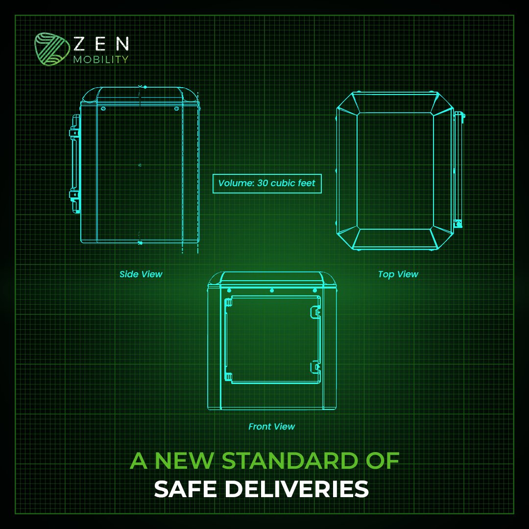 Zennmobility's tweet photo. Ready for a revolution in the way cargo moves in the last mile? Our secure cargo boxes are specially designed to fit on the back of our Zen EVs.

#cargo #cargobox #zenmobility #mobility #zen https://t.co/RRQzdqOMTM