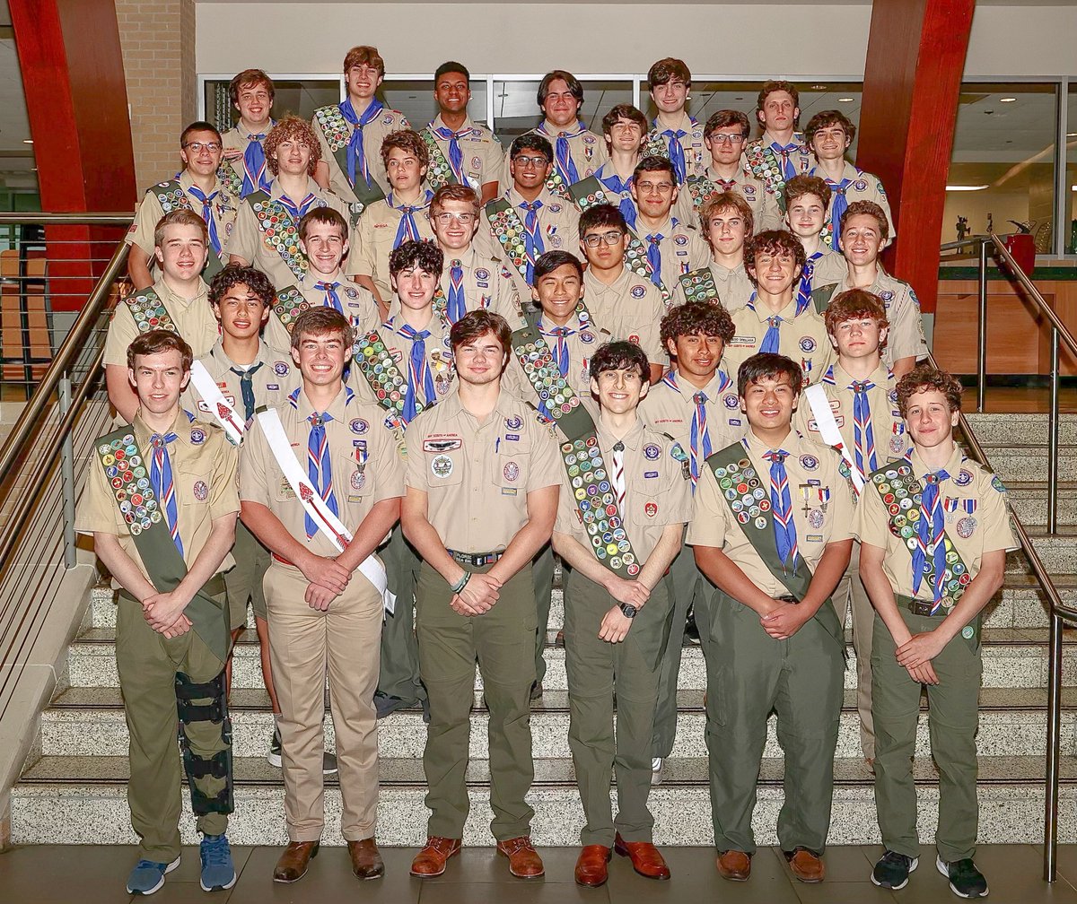 RT StrakeJesuit: On Monday, we had our annual Eagle Scout Dinner! A special thank you to our guest speaker Allen Brown, who has served as a Scout volunteer for nearly 40 years. Allen and his wife Patti are the parents of Alex Brown ’05, who is also an Ea…