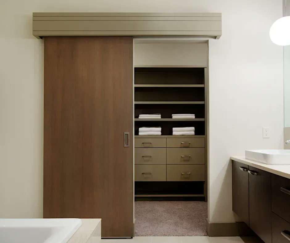 Organized and discreet, clients love their dressing rooms and primary closets.

Design/Build: @capstonehomesyyc 
Architecture: #capstonehomesyyc 
Photo Credit: @sujataphoto_architecture 

#closetdesign #dressingroom #designbuild #primarycloset #yyc #architecturalhomes