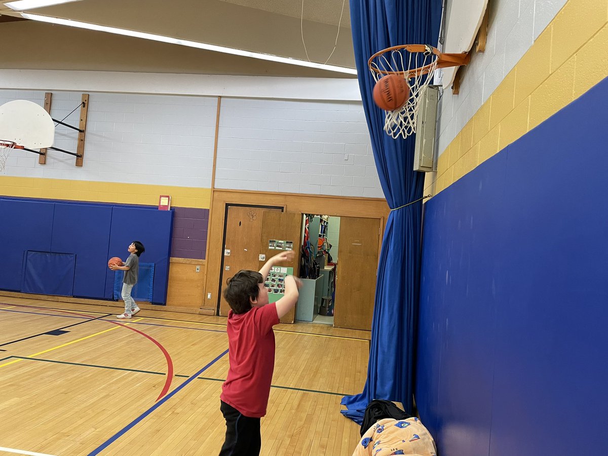 TJohnsonteaches's tweet photo. A: “I can help you learn to get a basket!” 
J: “Ok. that is kind!” 
Basketball practice again today! 
@Regina_St_Alt @TheBigCheese613 https://t.co/kLLXL4YqDR