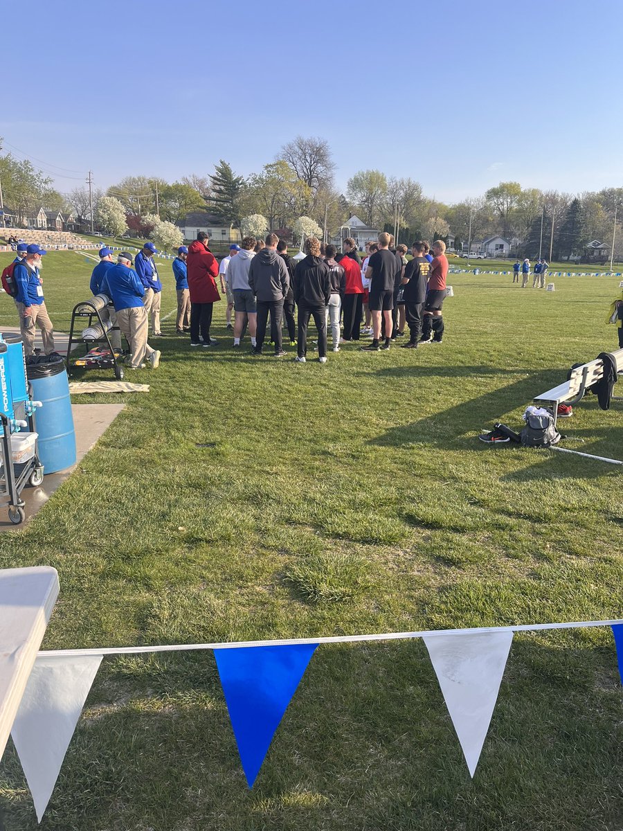 We are about to be underway in the discus at Drake. Ajai is in Flight 1 starting at 8:30