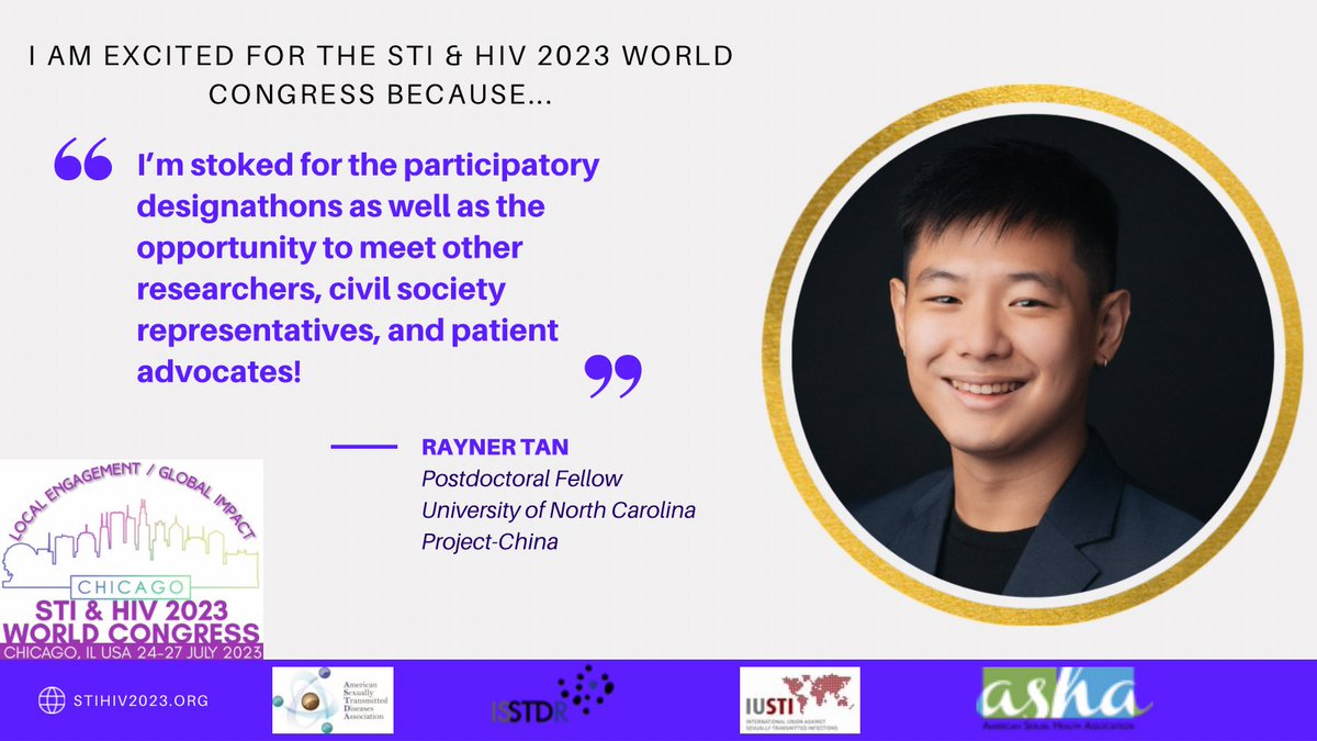 Dr. Rayner Tan is excited for #ISSTDR #STIHIV2023 are you? Register today so that you can participate in the designathons! Register at stihiv2023.org/registration-i… Only 91 days till #STIHIV2023 begins! @ASTDA1 @IUSTI_World @InfoASHA