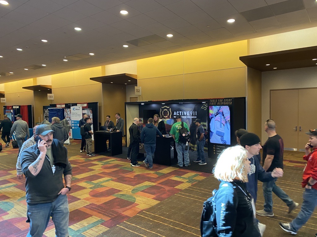 Active911's tweet photo. Happy Friday from FDIC!
We're back at it again, trading patches, talking about what's new and enjoying chatting with everyone!
#FDIC #FDIC2023 #active911 #activealert #firefighter #firstresponder #emt https://t.co/jCruk2nTik