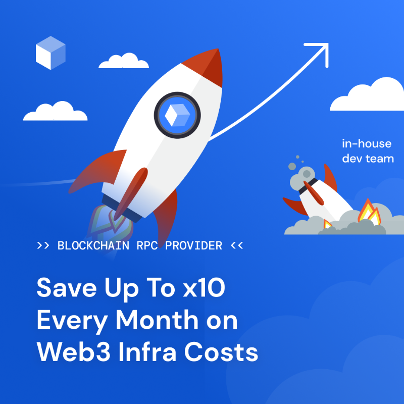 getblockio's tweet photo. Switch to GetBlock and skip the hassle of running your own blockchain nodes. Save engineering time and up to x10 every month on Web3 infrastructure costs.

Access lightning fast RPCs for Ethereum, Polygon, BSC and other blockchains on mainnet and testnet.